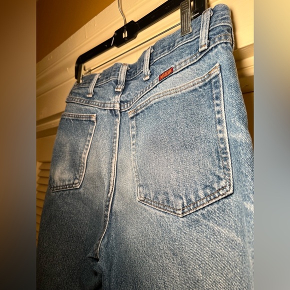 Vintage 90s Rustler Regular Straight Leg Distressed Jeans Denim size 12 33x30 - Picture 11 of 13